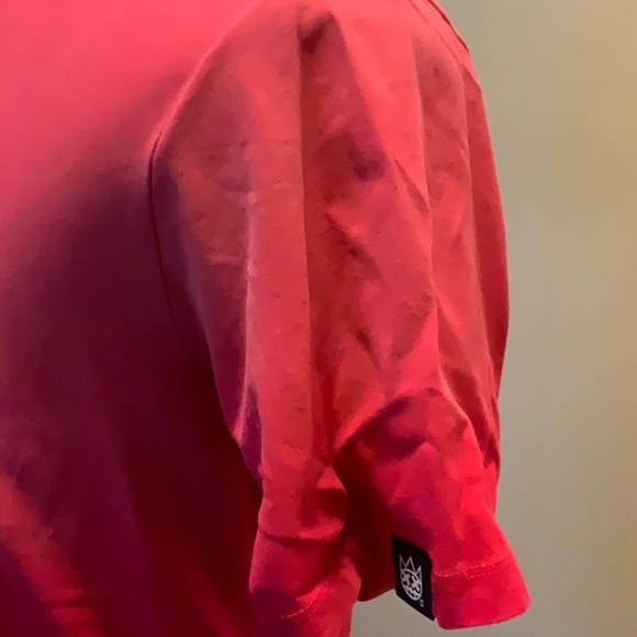 NWT Cult of Individuality Shimuchan Logo Short Sleeve Shirt in Vintage Red (S) - Picture 3 of 7